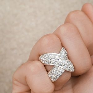 Folli Follie Criss-Cross Silver Vintage Ring